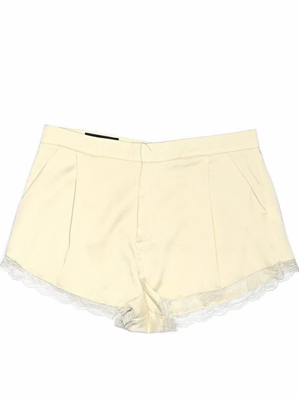 Zara Women's Cream Lace-Trim Shorts